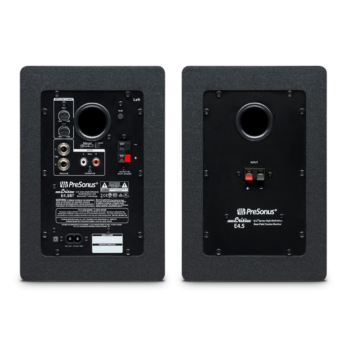Presonus - Eris E4.5 BT: Active Media Reference Monitors with Bluetooth - 2777500104 Back