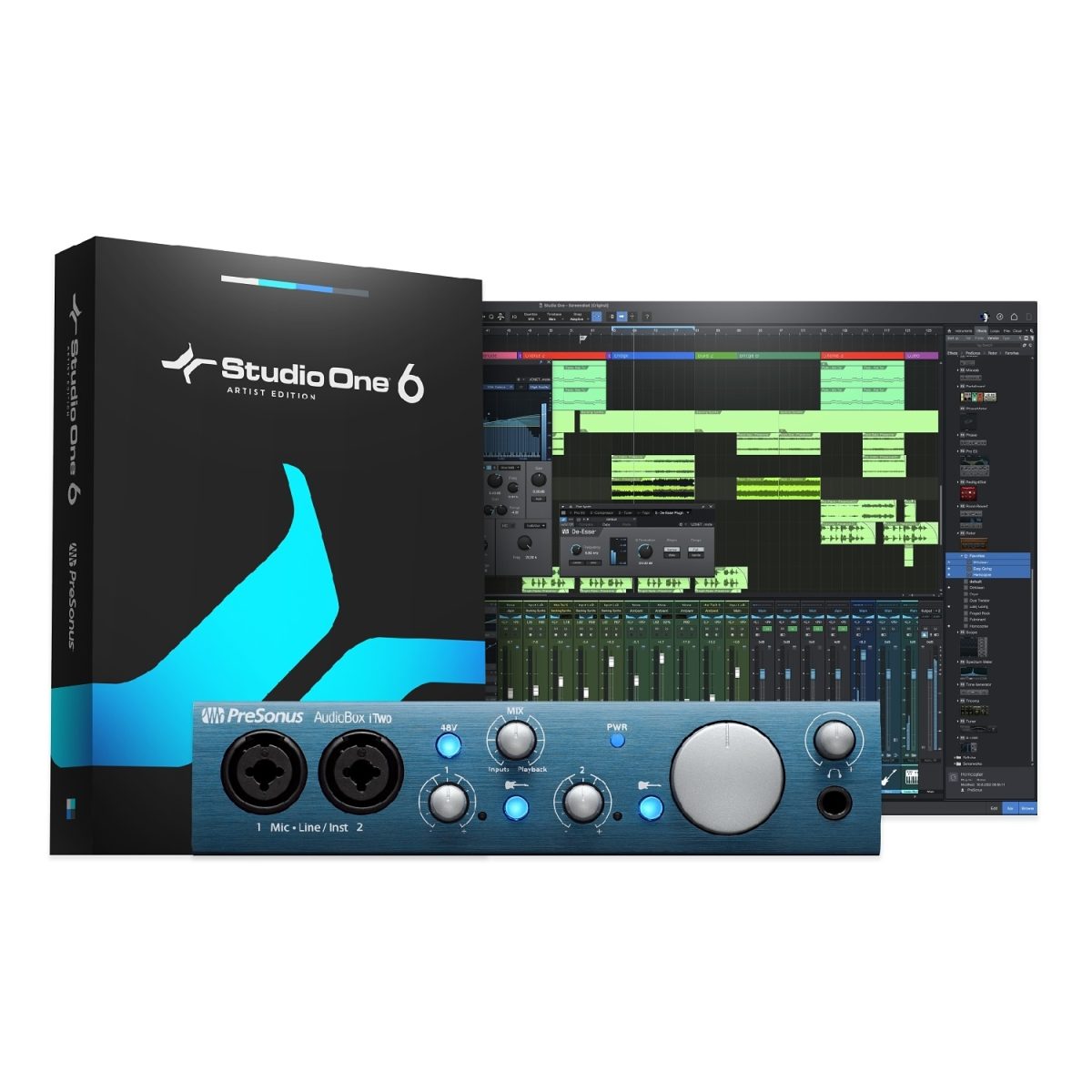 PreSonus - AudioBox iTwo - Bus-powered audio interface Studio One 6