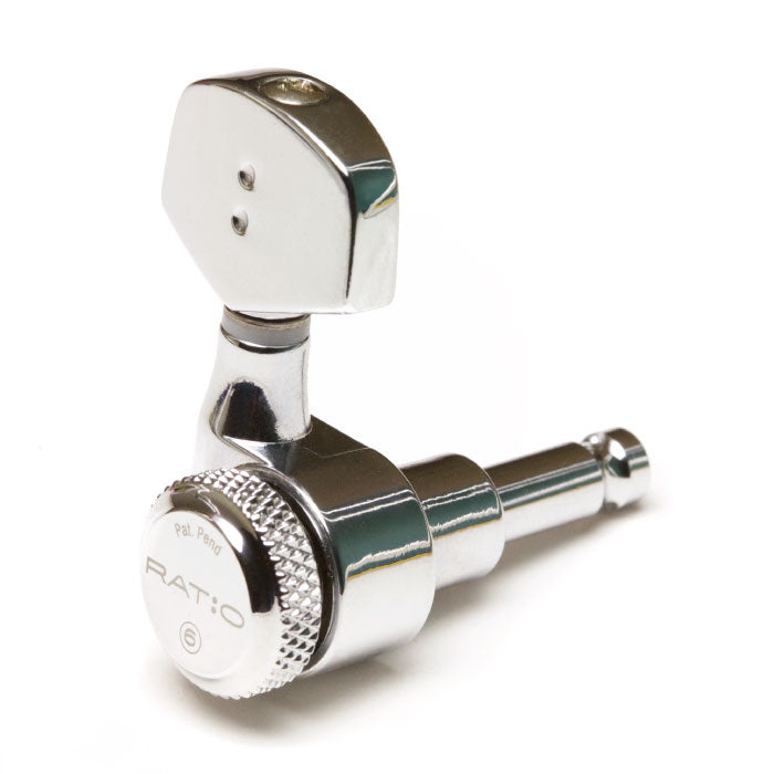 Graph Tech - 3+3 Ratio Contemporary Style Electric Locking Machine Heads, Chrome #PRL-8311-C0