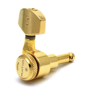 Graph Tech - 3+3 Ratio Contemporary Style Electric Locking Machine Heads, Gold #PRL-8311-G0