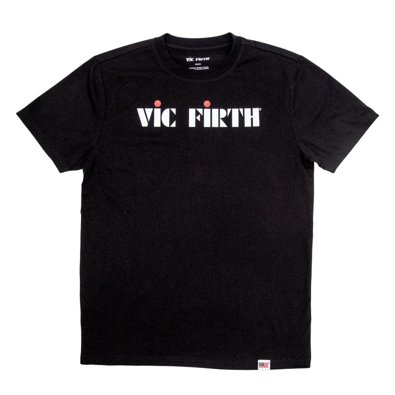 Vic Firth - Vic Firth Black Logo Tee, Large #PTS20LOGO-L