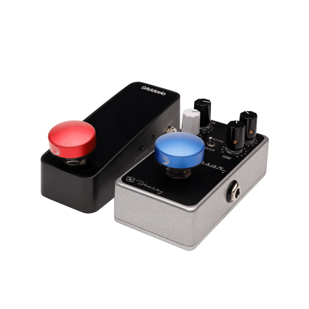 D'Addario - Footswitch Toppers 2-Pack - 1 Blue, 1 Red #PW-FST-02BURD
