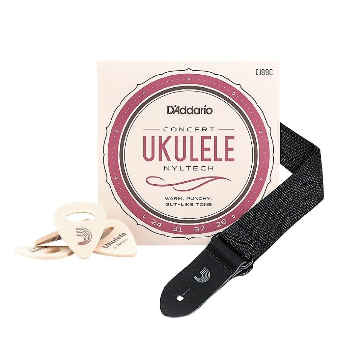 Planet Waves - Uke Strap/strings/picks Set
