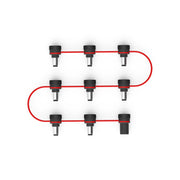 D'Addario - XPND Adjustable Daisy Chain 8 Male Plugs #PW-XPNDADC-01