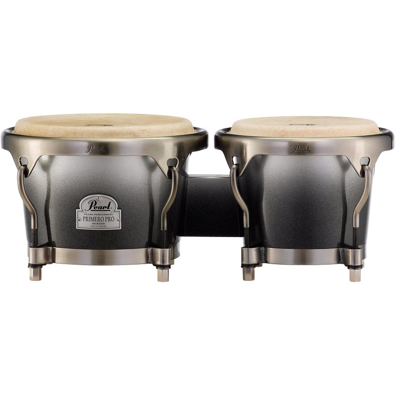 Pearl - Primero Pro Wood 7" & 8.5" Bongo Set, Carbon Vapor #PWB-100DX523