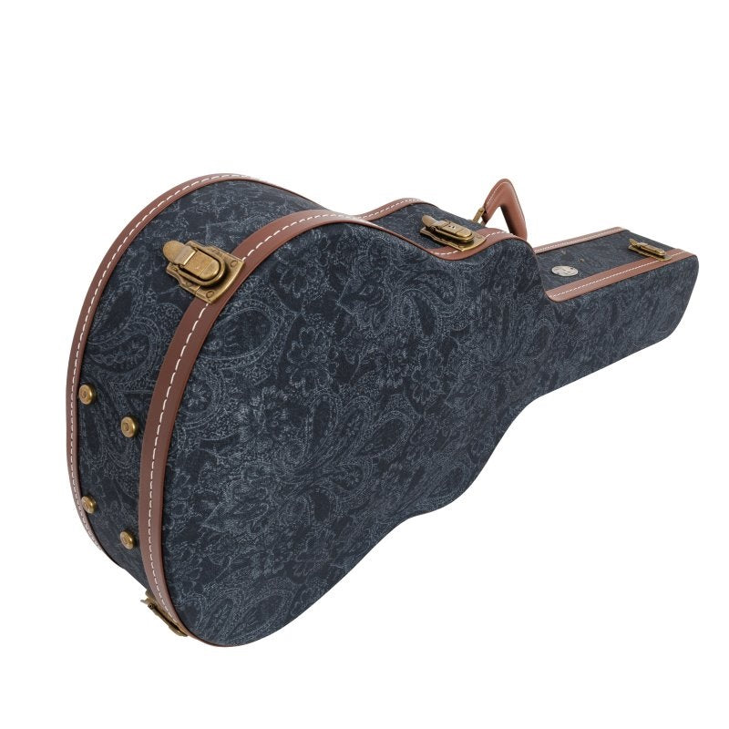 Profile - Acoustic Archtop Guitar Black Paisley Pattern Hardshell Case