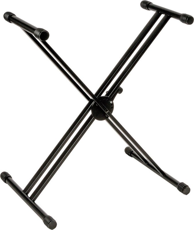 Quik Lok - X-Style Double Brace Single-Tier Heavy Duty Keyboard Stand #QL646BK