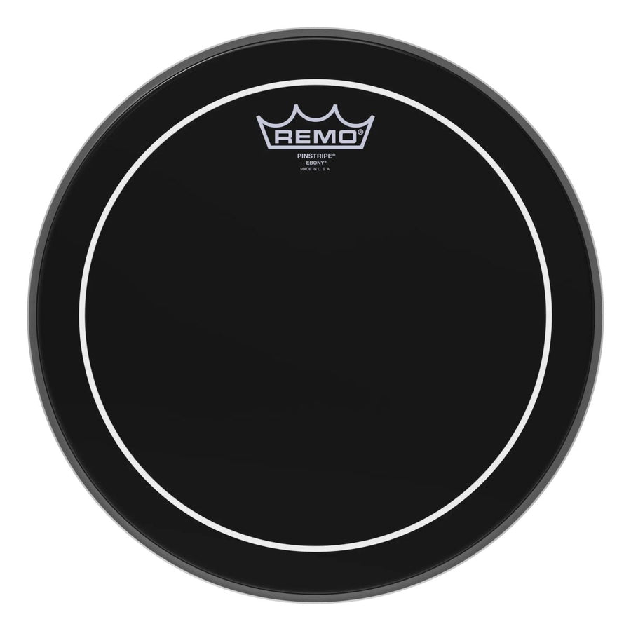 Remo – 12″ Pinstripe Ebony #ES-0612-PS