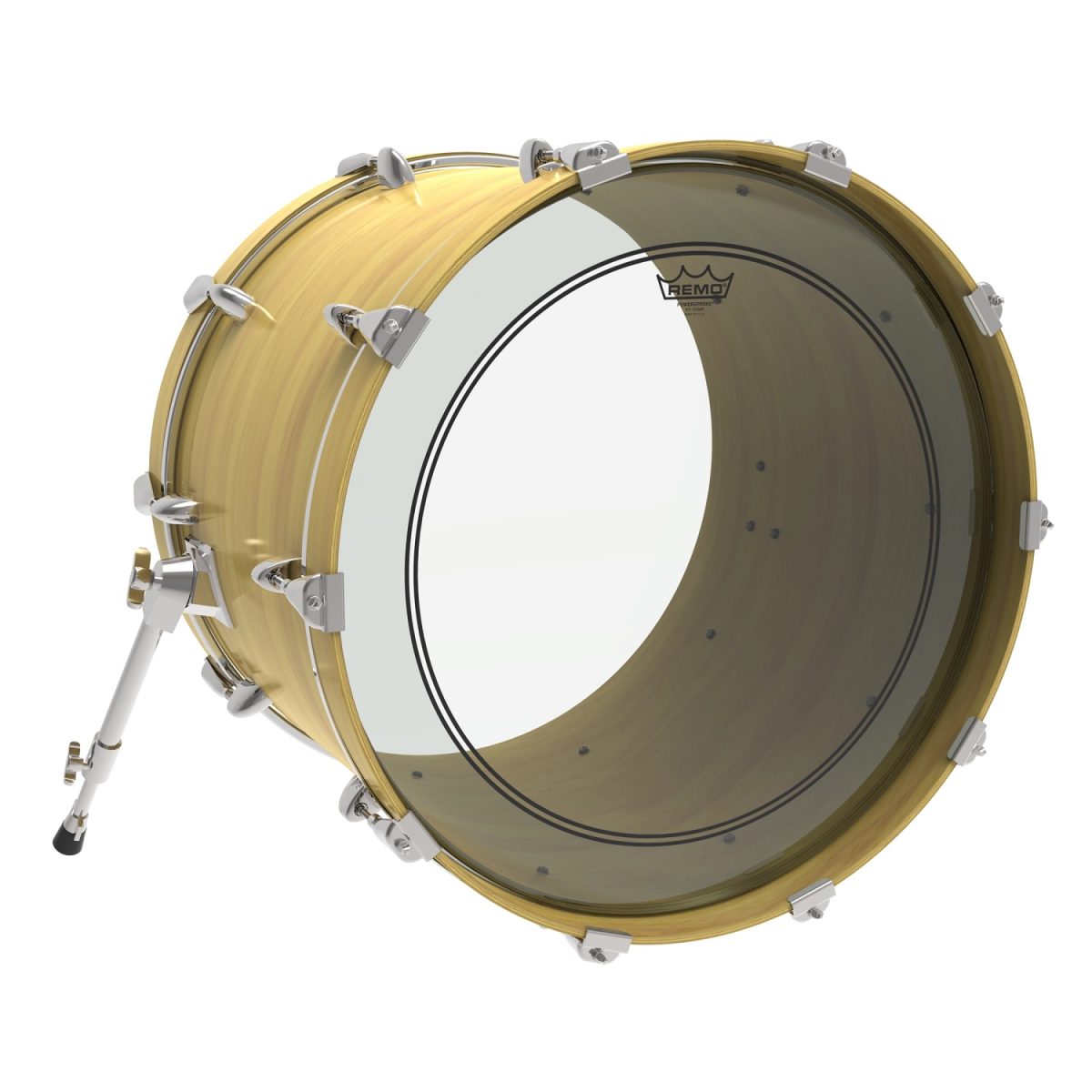 Remo - 24'' Bass Powerstroke P3 Clear - P3-1324-C2 On Bass Drum
