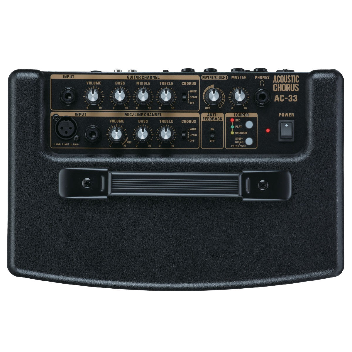 Roland - AC-33 Acoustic Chorus Guitar Amplifier 30w Controls