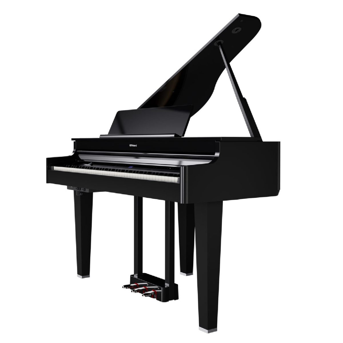 Roland - GP-6 Digital Grand Piano - Polished Ebony Side Angle
