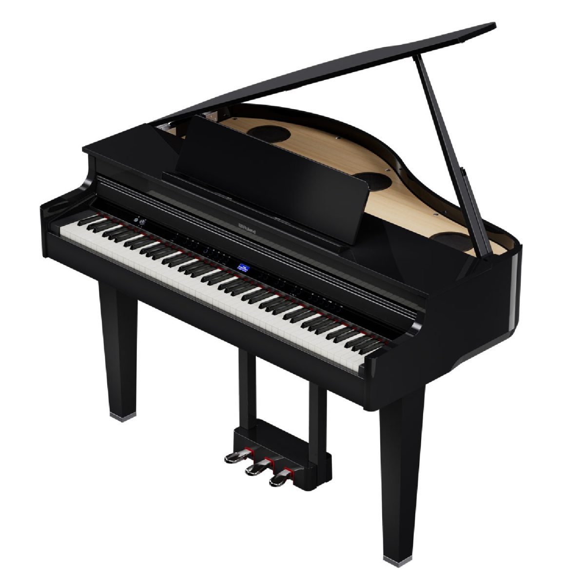 Roland - GP-6 Digital Grand Piano - Polished Ebony Top Angle