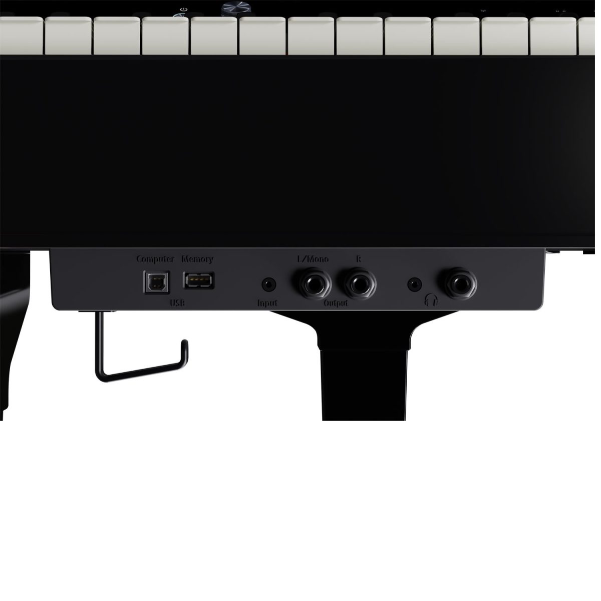 Roland - GP-9 Digital Piano - Polished Ebony Inputs
