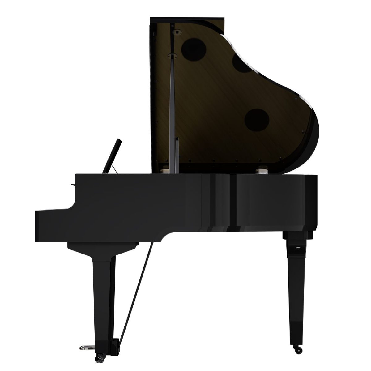 Roland - GP-9 Digital Piano - Polished Ebony Side