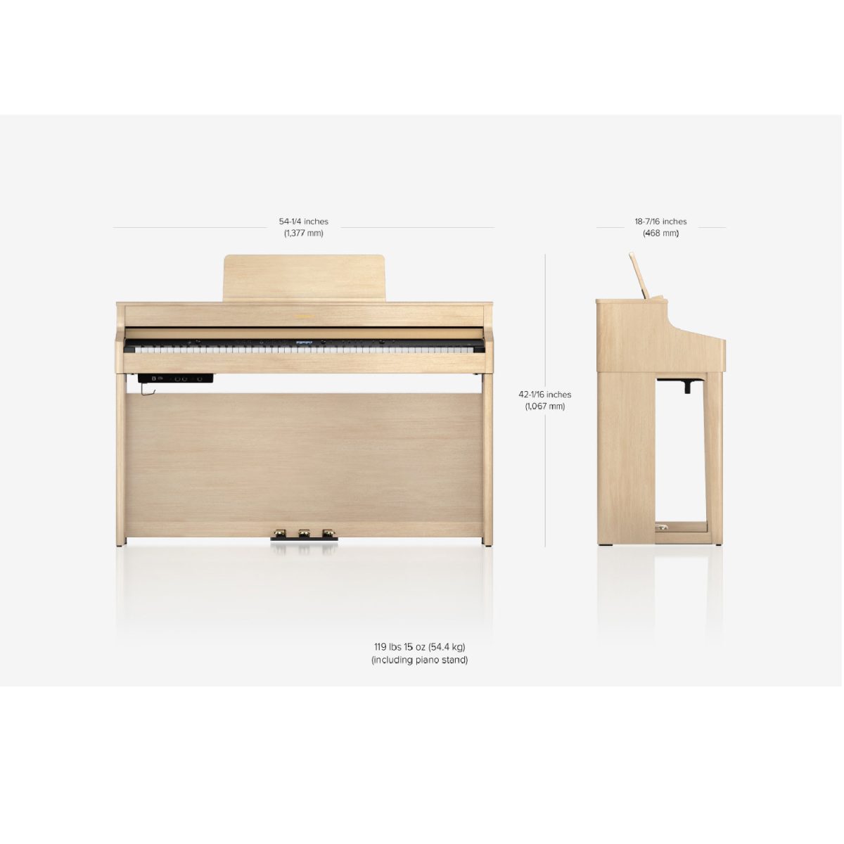 Roland HP702 – Digital Piano – Light Oak