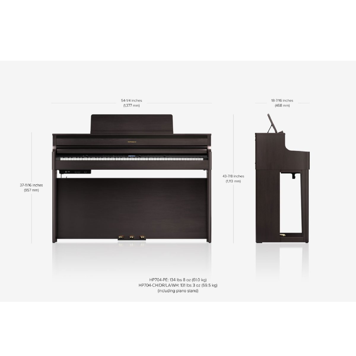 Roland HP704 – Digital Piano – Dark Rosewood
