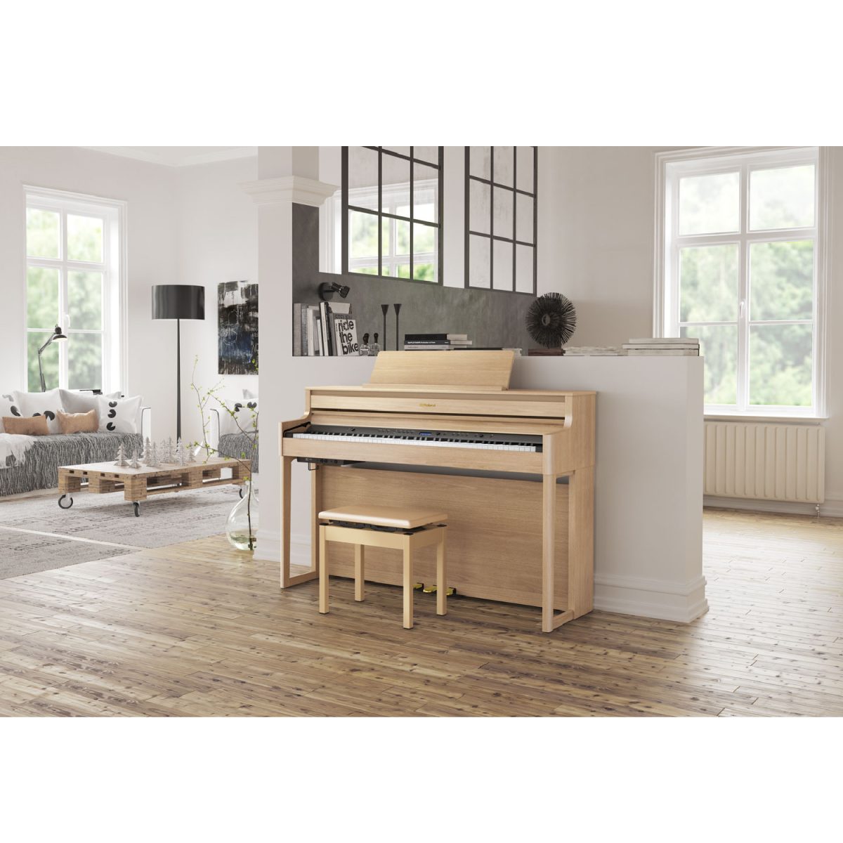 Roland HP704 – Digital Piano – Light Oak