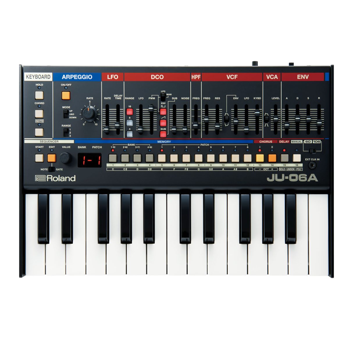 Roland JU-06A Sound Module with K25M top