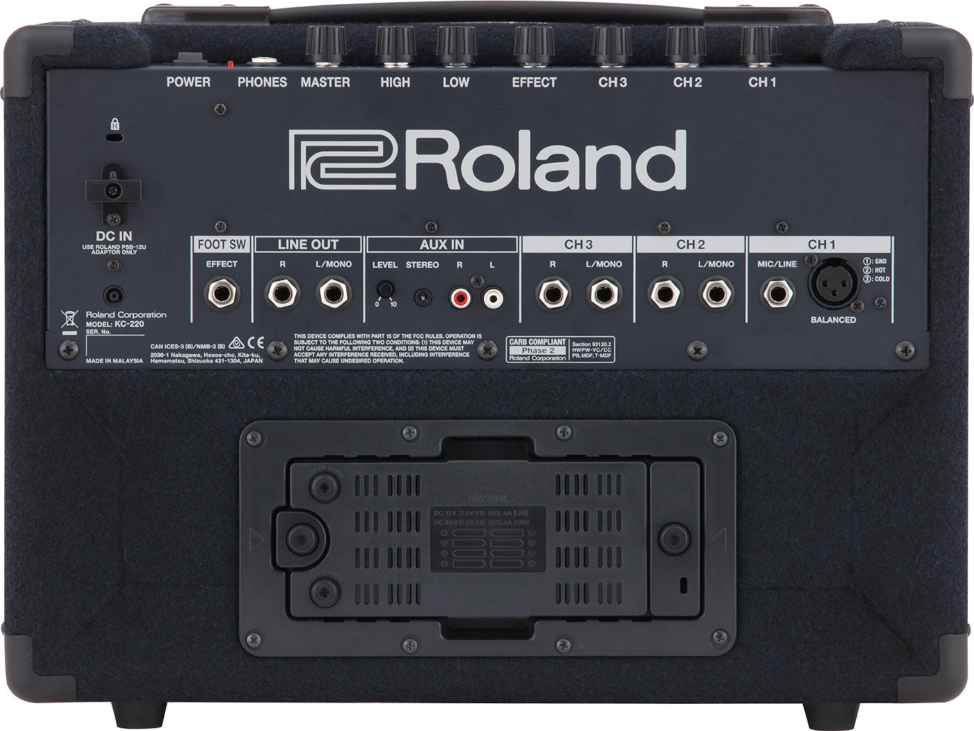 Roland KC220 back