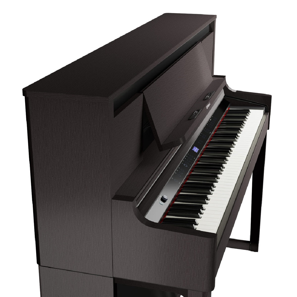 Roland – LX-6 Upright Digital Piano – Dark Rosewood Side Angle