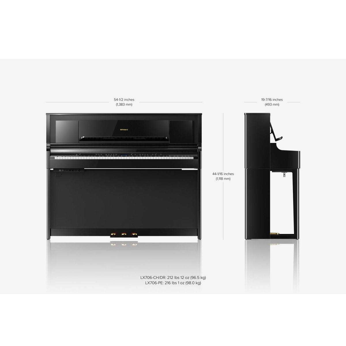 Roland LX706 – Digital Piano – Polished Ebony