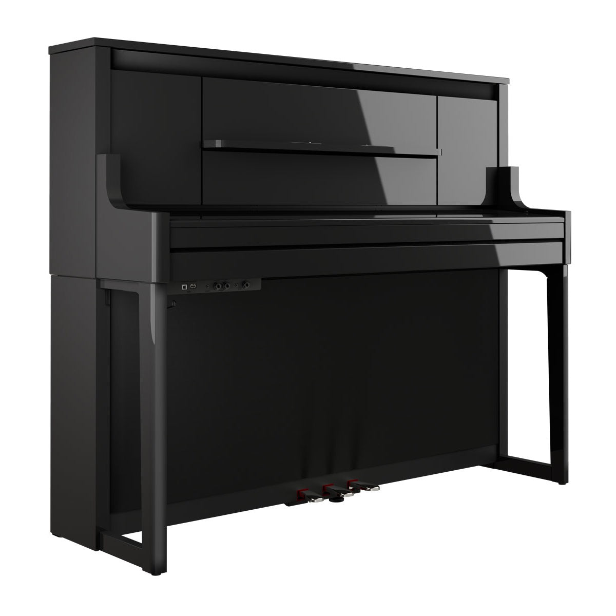 Roland - LX-9 Upright Digital Piano - Polished Ebony Closed