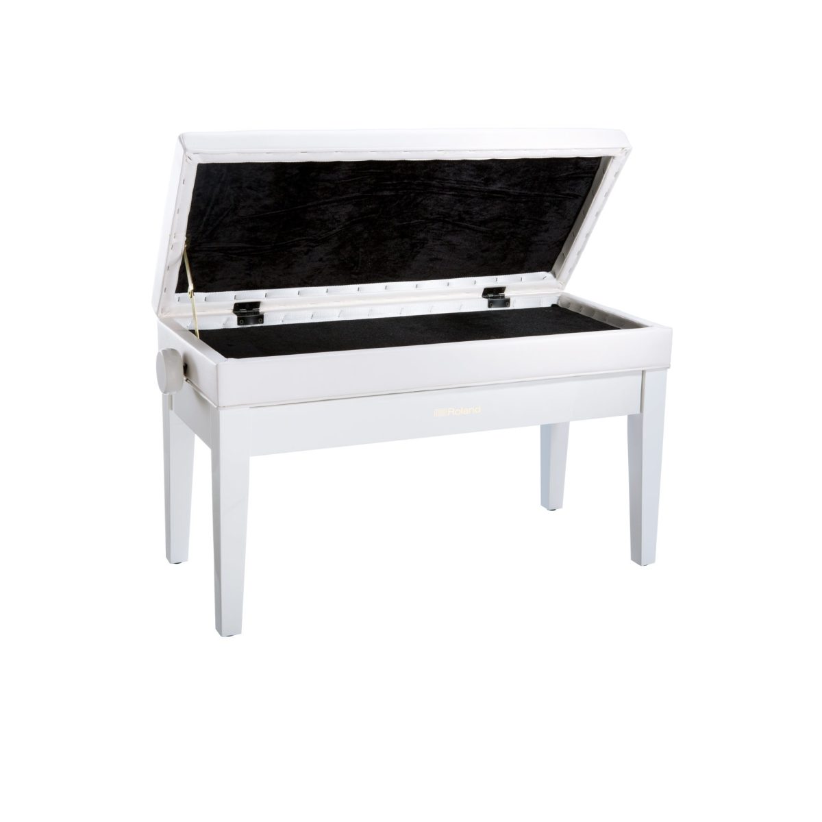 Roland RPB-D400PW – Duet Piano Bench - Polished White Open