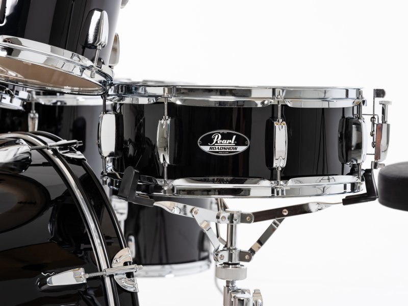 Pearl - Roadshow Series 5-Piece Complete Drum Set with Hardware, Cymbals & Throne, Jet Black #RS525SBCC31
