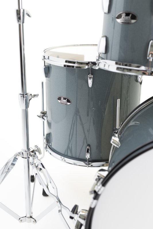 Pearl - Roadshow Series 5-Piece Complete Drum Set with Hardware, Cymbals & Throne, Charcoal Metallic #RS525SBCC706