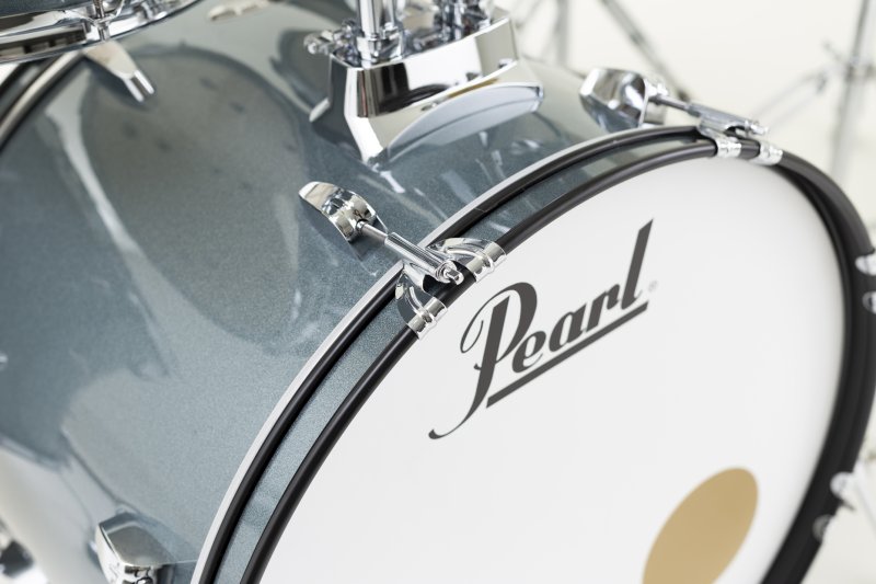 Pearl - Roadshow Series 5-Piece Complete Drum Set with Hardware, Cymbals & Throne, Charcoal Metallic #RS525SBCC706