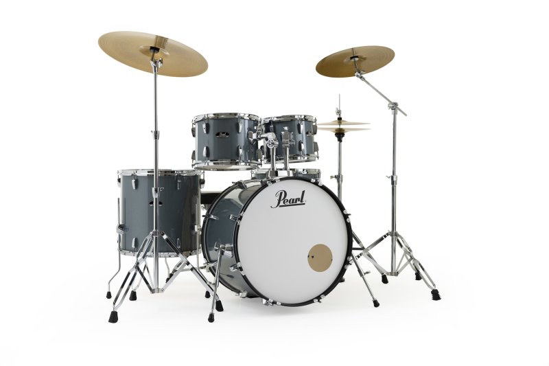 Pearl - Roadshow Series 5-Piece Complete Drum Set with Hardware, Cymbals & Throne, Charcoal Metallic #RS525SBCC706