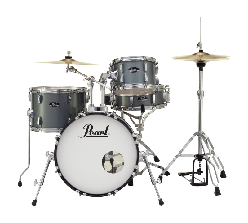 Pearl - Roadshow Complete 4-Piece Drum Set w/ 18" Bass Drum, Charcoal Metallic #RS584CC706