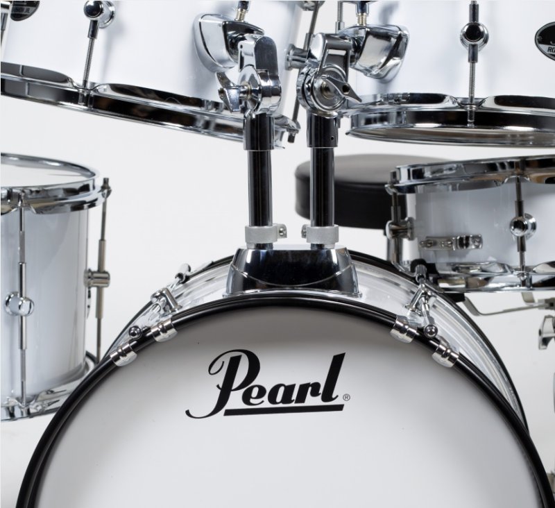 Pearl - Roadshow Junior 5-Piece Drumset w/ 16" Bass Drum, Hardware & Cymbals, Pure White #RSJ465CC33