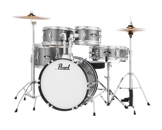 Pearl - Roadshow Junior 5-Piece Drumset w/ 16" Bass Drum, Hardware & Cymbals, Grindstone Sparkle #RSJ465CC708