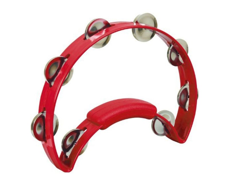 Rhythm Tech - Red With Nickel Jingles Solo Tambourine #RT1230