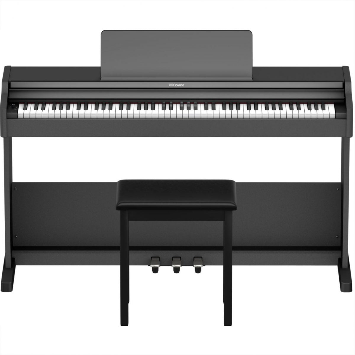 Roland - RP107 Digital Piano with Stand - Black-w bench