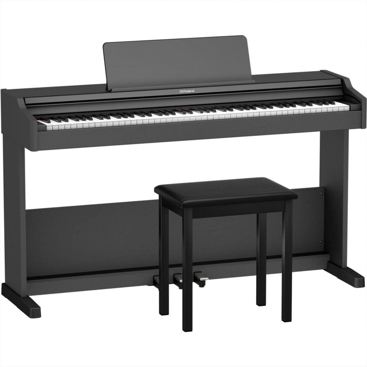 Roland - RP107 Digital PianoGT with Stand and Bench - Black - bench