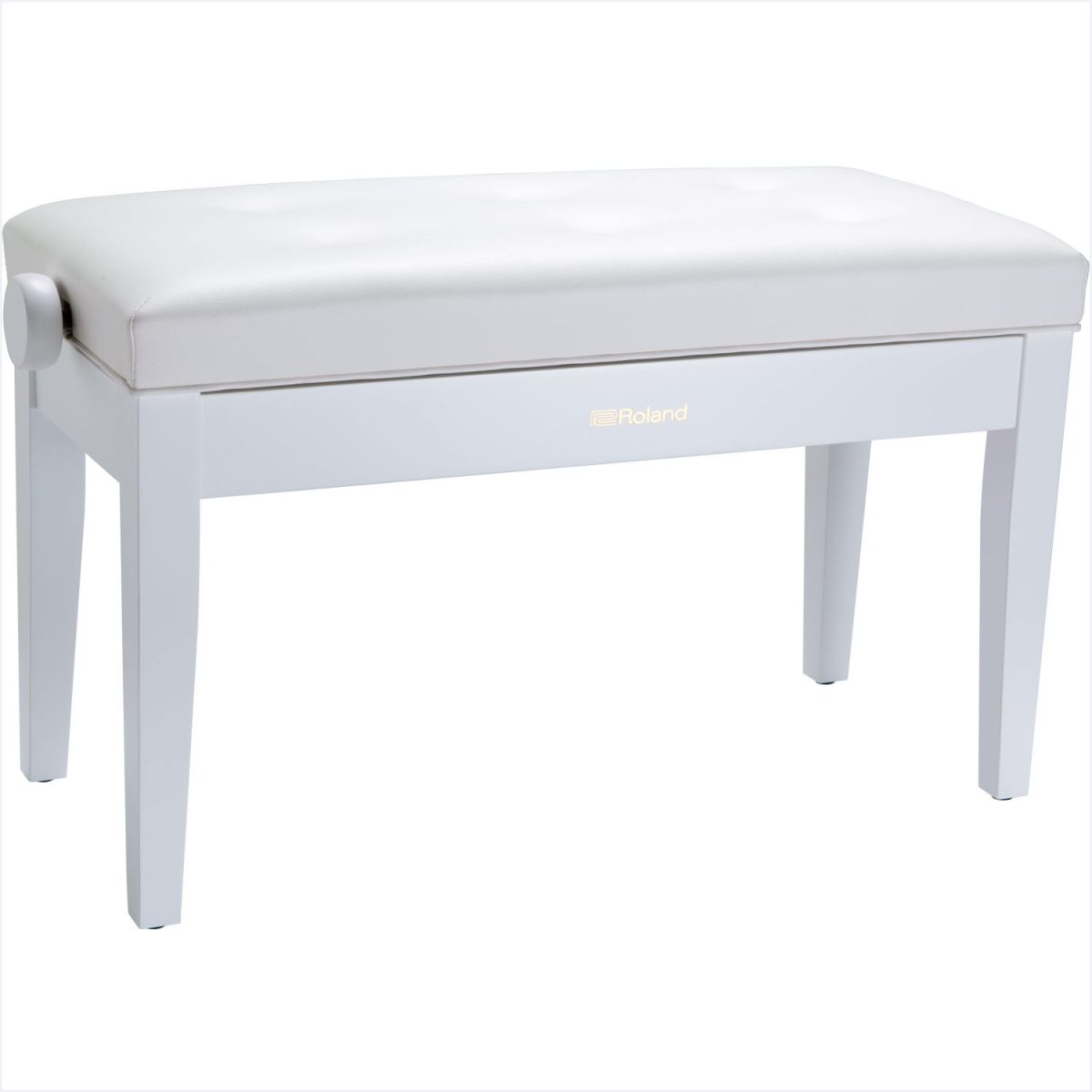 Roland - RPB-D300BK Duet Piano Bench with Cushioned Seat - White