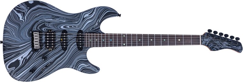 Sire - Sire S7 SW Double-Cut Electric Guitar with LC Super HSS Pickups, Black Swirl #S7-SW-BKSWIRL