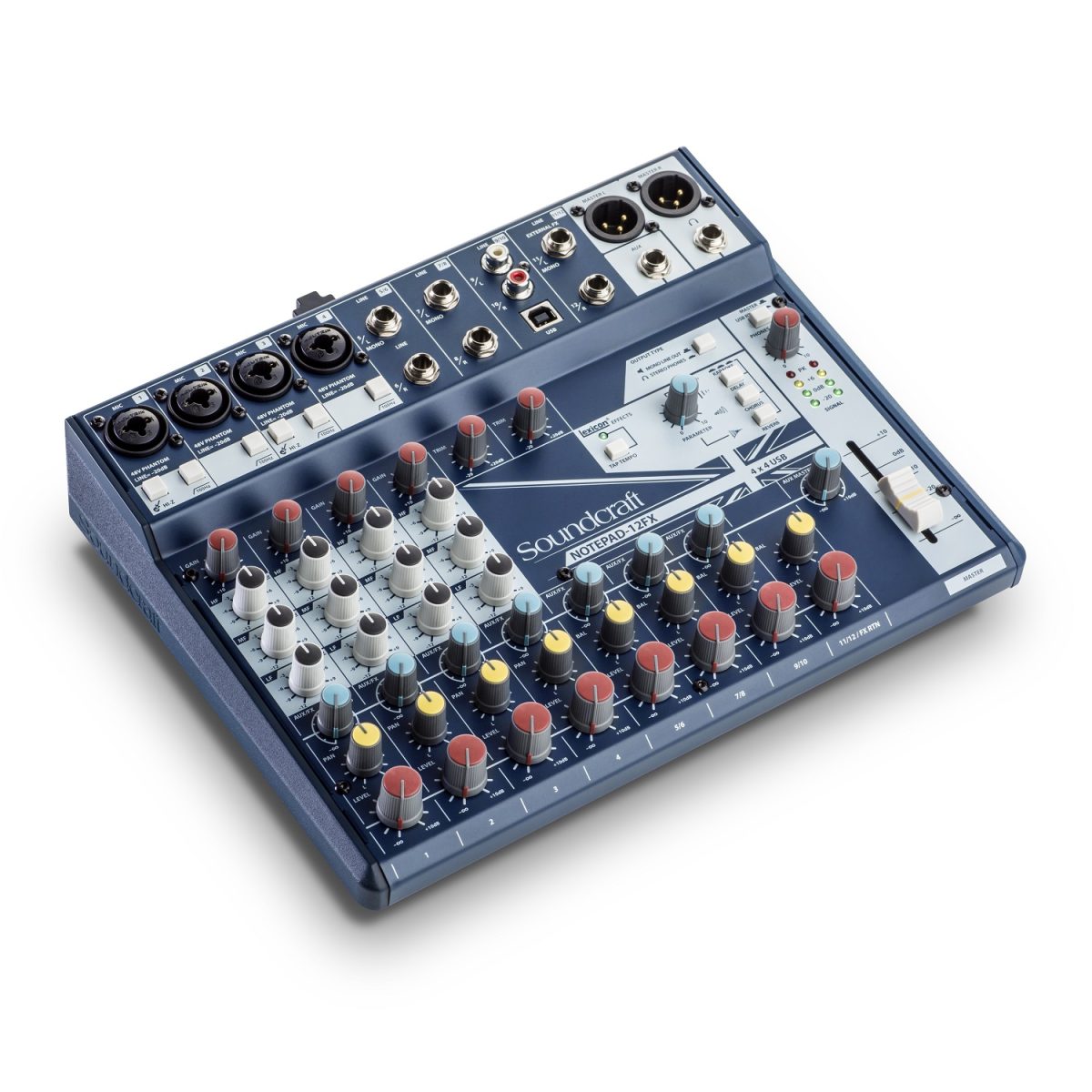 Soundcraft - Notepad-12FX USB Analog Mixer with Lexicon Effects Angle