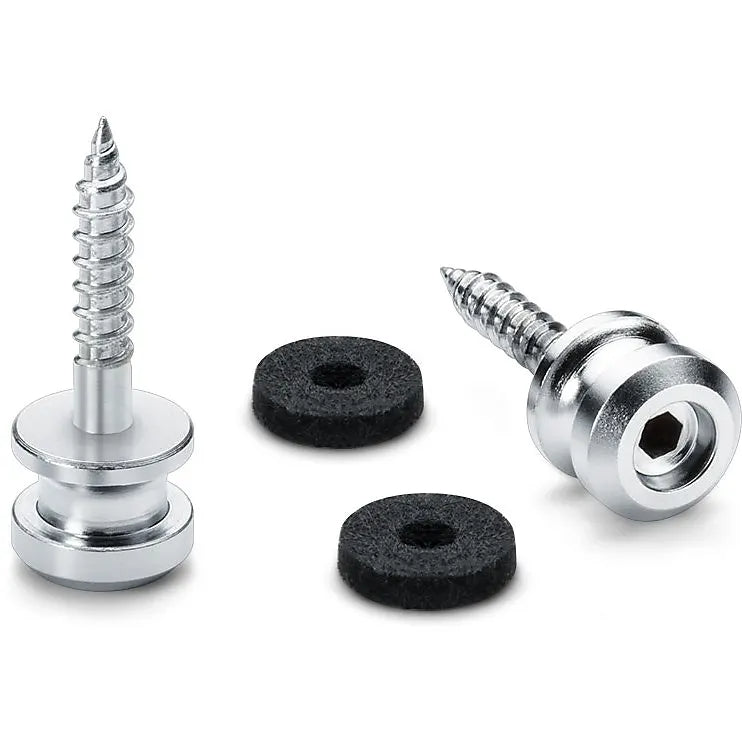 Schaller - Lock End Pin with Screw, Medium, Satin Chrome, 2 Pack #SCH24030200