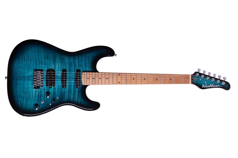 Washburn - Sonamaster Elite Series Electric Guitar, Flame Blue Burst #SE3FBLB