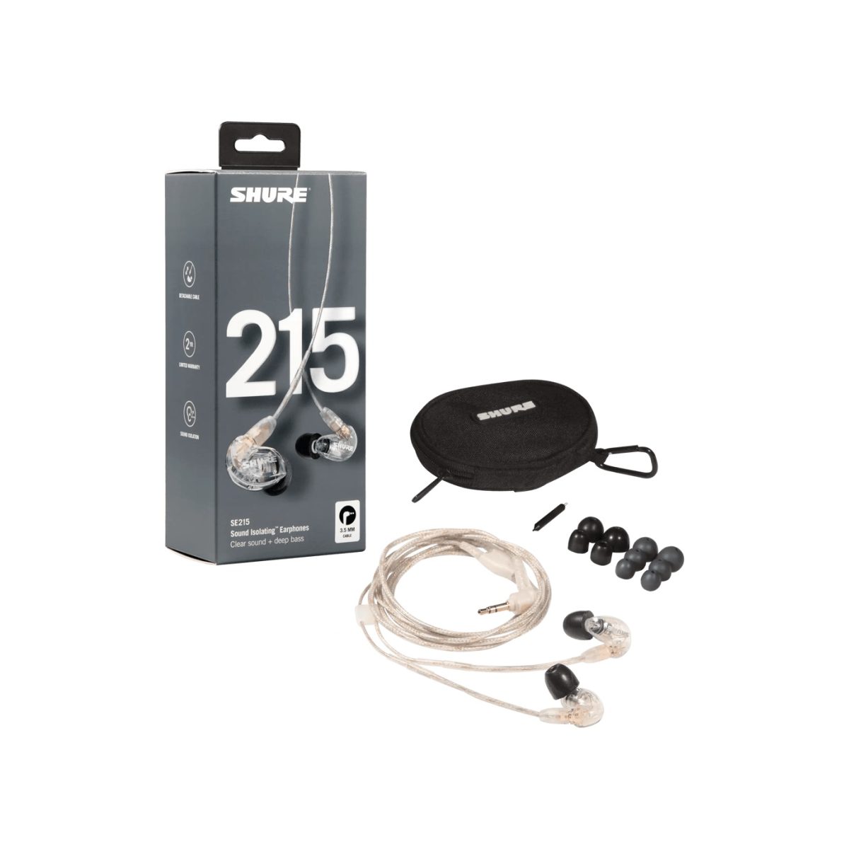 Shure - SE215 Pro Professional Sound Isolating Earphones - Clear