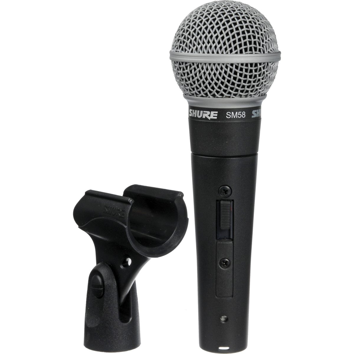 Shure SM58S with holder