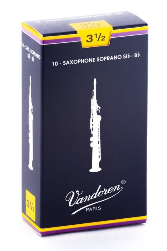 Vandoren - Soprano Sax Traditional Reeds Strength 3.5; Box of 10 #SR2035