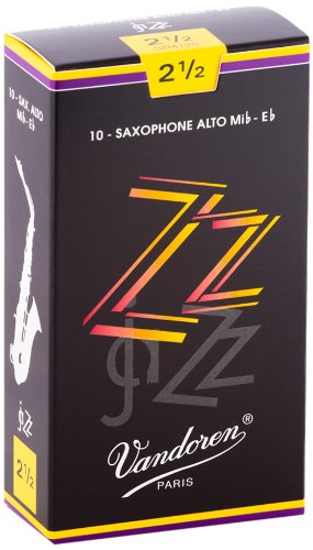 Vandoren - Alto Sax ZZ Reeds Strength 2.5; Box of 10 #SR4125