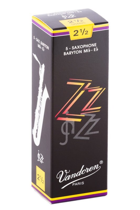 Vandoren - Bari Sax ZZ Reeds Strength 2.5; Box of 5 #SR4425