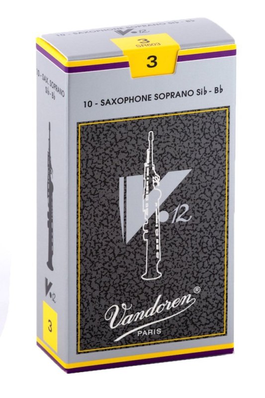 Vandoren - Soprano Sax V.12 Reeds Strength 3; Box of 10 #SR603