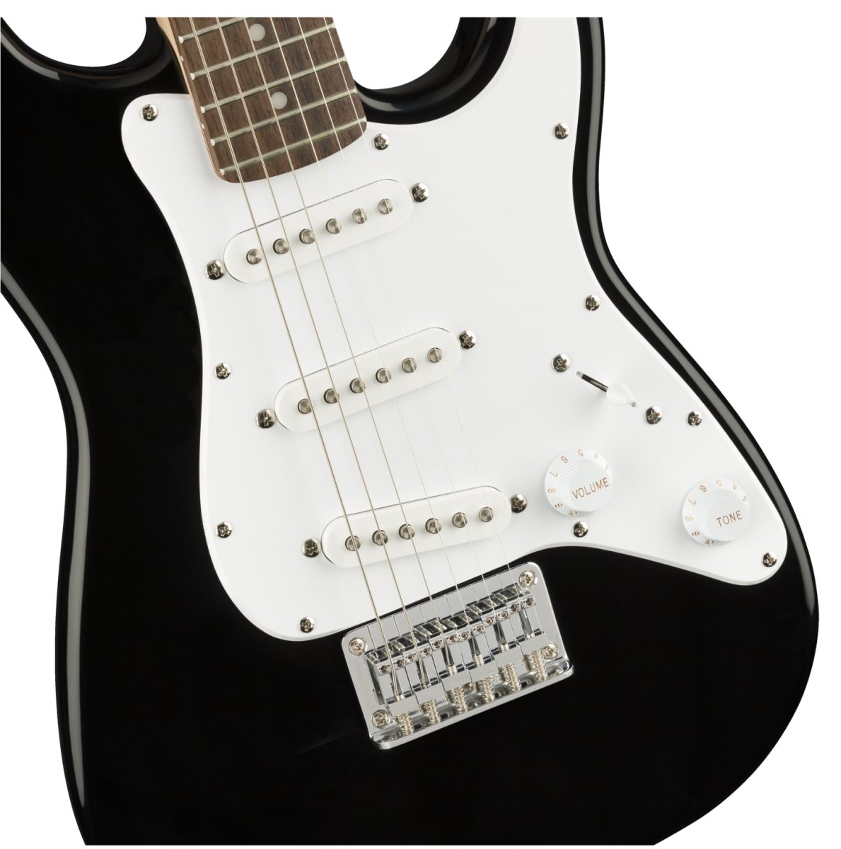 Squier Mini Strat - w-Laurel Fingerboard - Black - 0370121506-front2