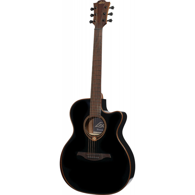 LAG Guitars - Auditorium Bevel Cutaway Electro, Glossy, Black #T118ABCE-BLK